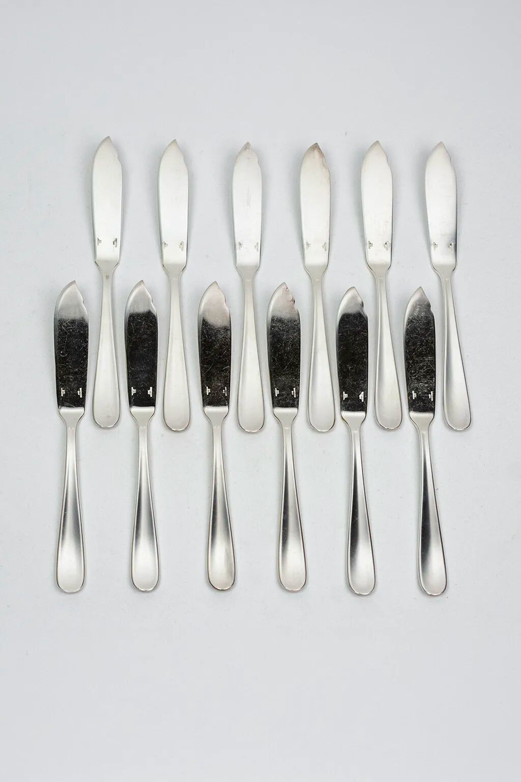 Christofle fish service for 12 — silver-plated metal, OC hallmarks, box