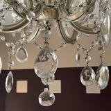 Lustre ancien pampilles  5 branches murano
