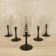6 Octime octagonal black-footed wine glasses