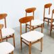 Ensemble de six chaises de salle à manger italiennes