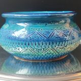 Rimini Blue ceramic cache-pot, Aldo Londi, Bitossi