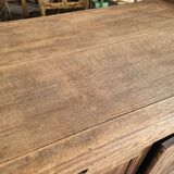 Old cabinet, workbench, kitchen island counter on casters