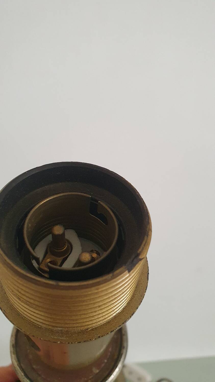 Large metal vine leaf lamp base