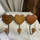 Wall-mounted coat rack, wooden hearts