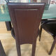 4 chaises haut dossier en cuir marron Cattelan Italia