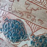 large ceramic fruit bowl with ethnic and turtle decoration 2007