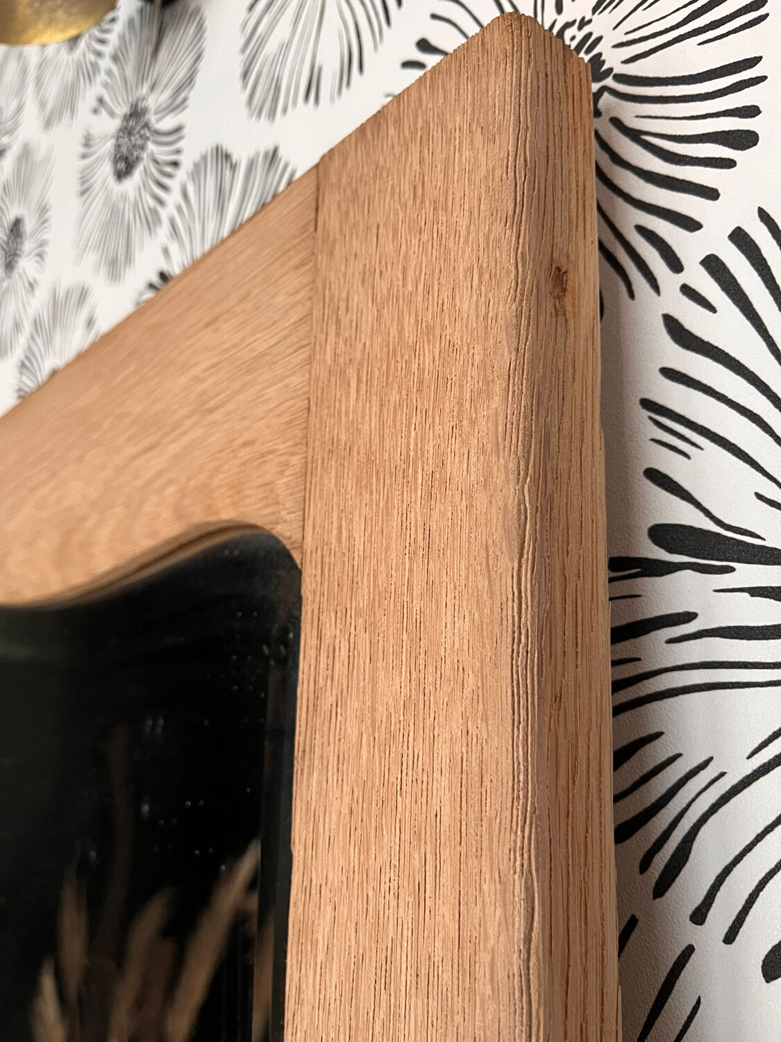 Vintage Art Deco mirror door Izïa solid oak wood