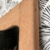 Vintage Art Deco mirror door Izïa solid oak wood