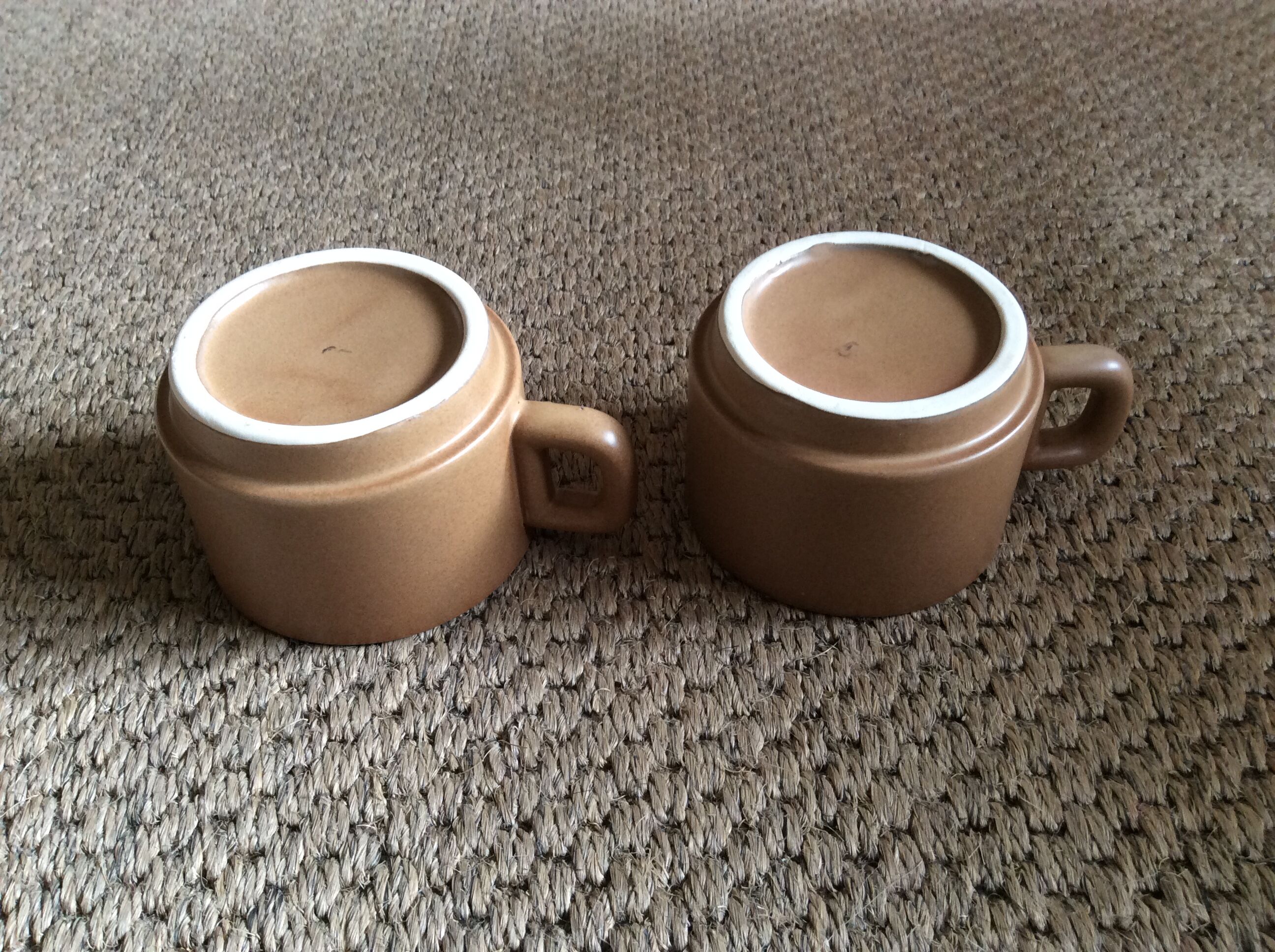 Duo of sandstone cups