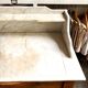 Dressing table, bathroom cabinet in wood and marble 80 x 48 cm