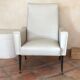 Armchair of the years vintage 50/60.en white leatherette