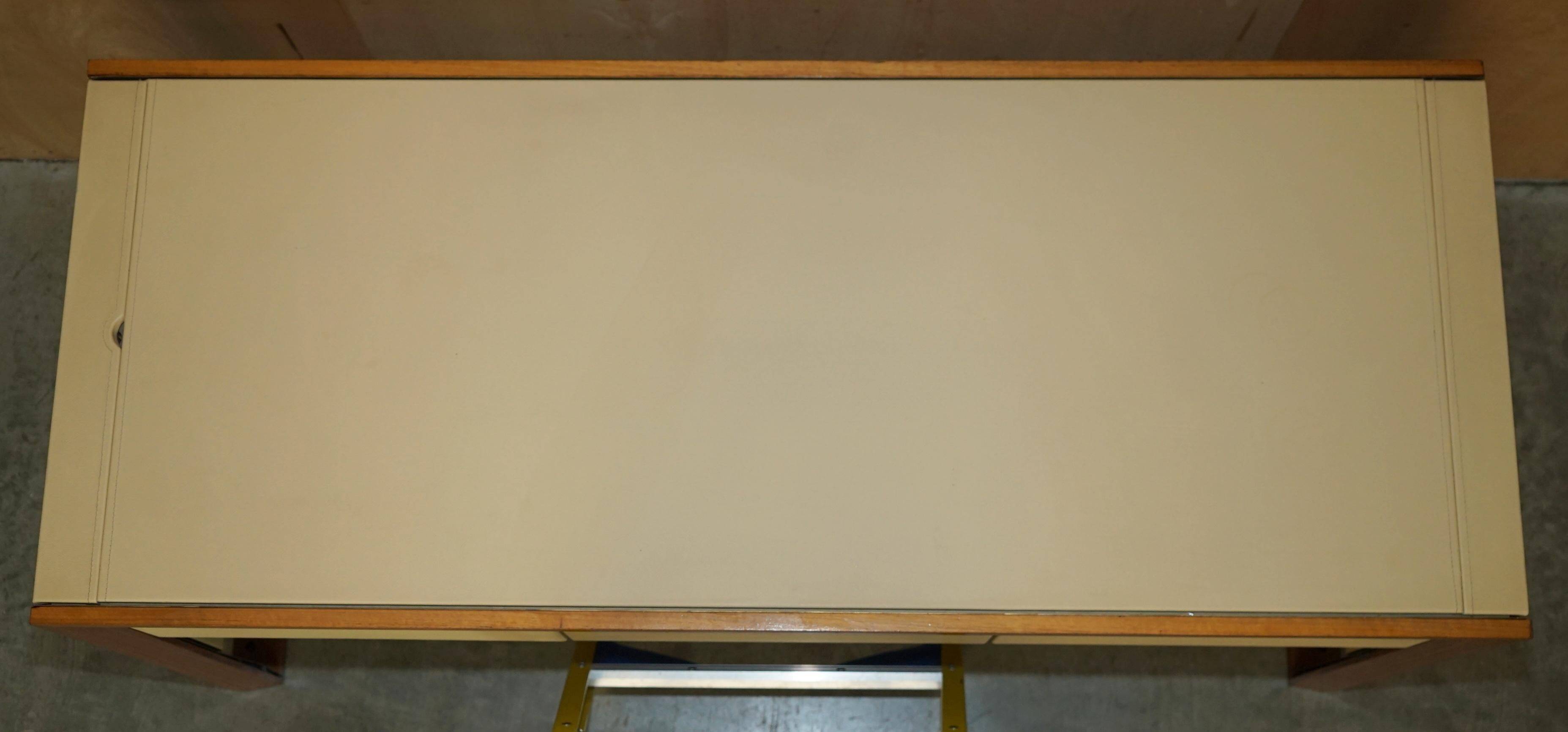 Handmade leather desk, original Rolex, Art Deco