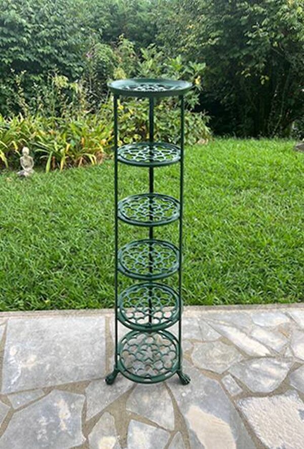 Support 6 étagères à Casseroles et Poêles, paniers de légumes, Vintage – Fo