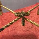Golden Brass Style Rope Stool