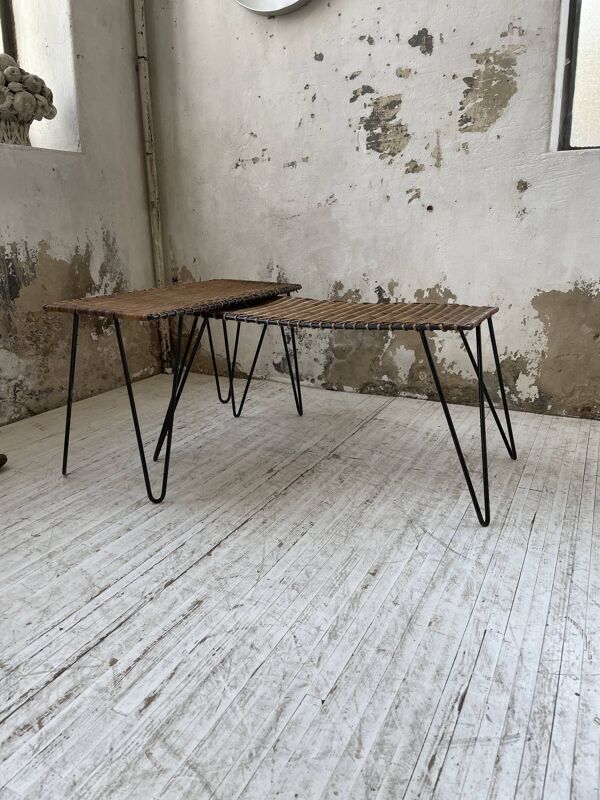 Duo de tables osier RaouDuo de tables osier Raoul Guysl Guys