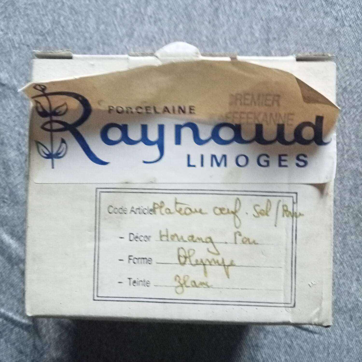 Ensemble salière poivrière limoges