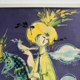 Vintage Björn Wiinblad "One Thousand and One Nights" Art print wall decoration "Tusen och en Natt"