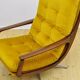 Fauteuil pivotant en velours, années 1970