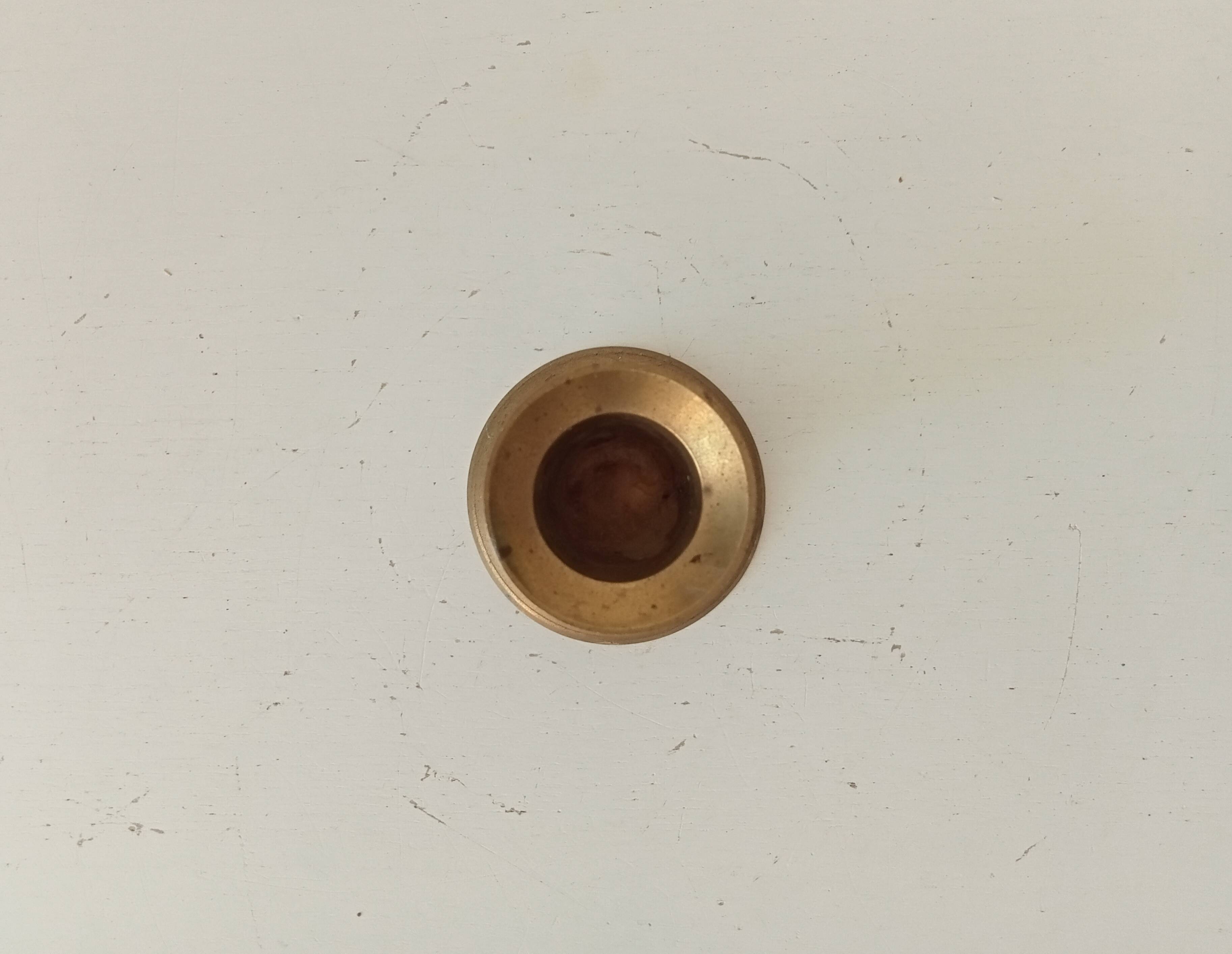 Vintage gold brass candle holder