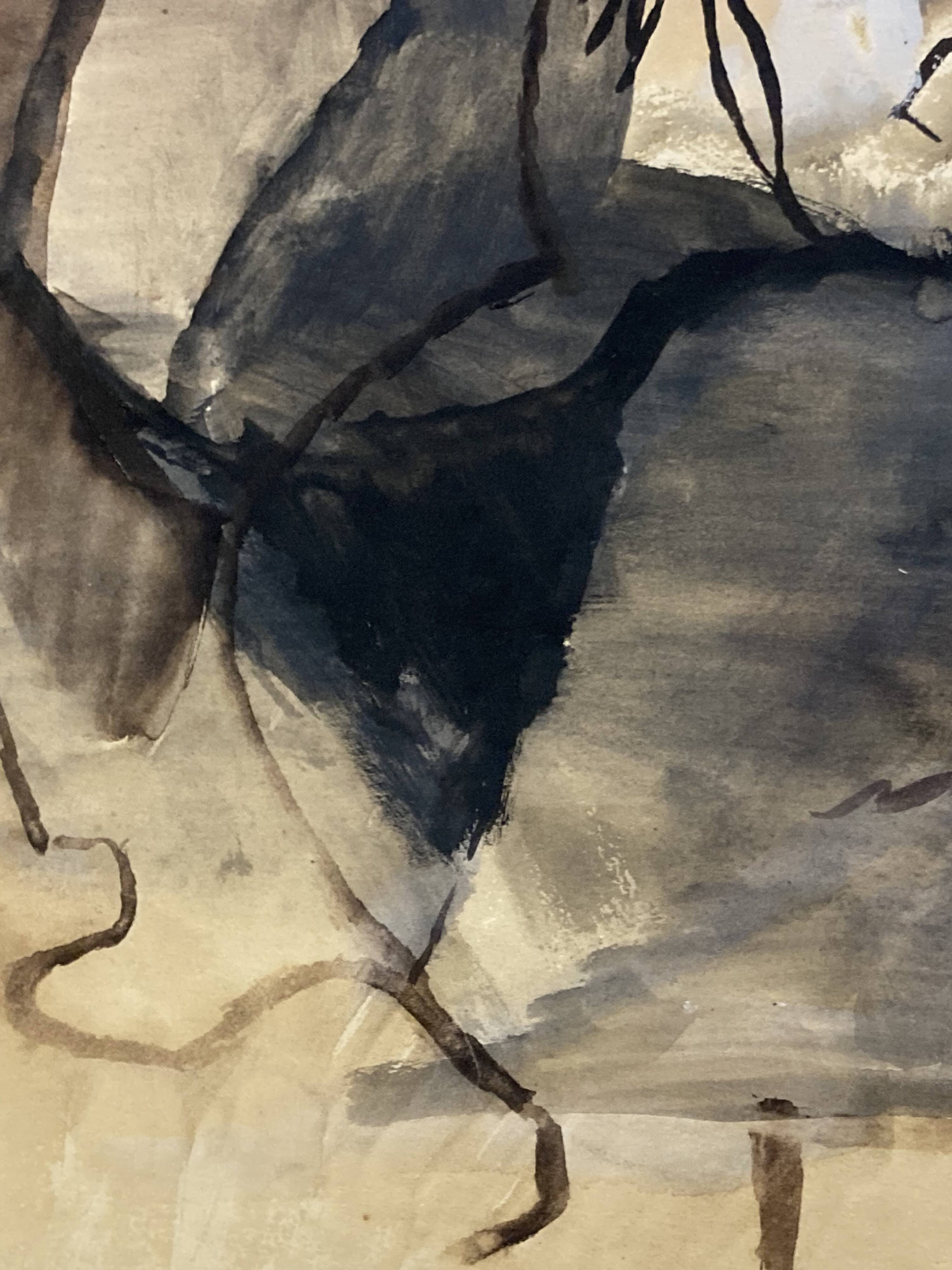 Manolo Ruiz-Pipó (1929-1998), Biotin Couple, watercolor and gouache, 1959