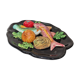 Assiette barbotine vallauris poissons de 1970