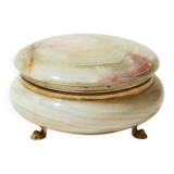 Vintage green marble/onyx jewellery box - 1960s/70s