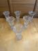 Set of 6 Ice Cream Bowls FIDENZA Moulded Glass Petal Shape Italy #E126