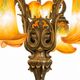 Large 8-light bronze chandelier, Art Nouveau, Nancy School – Around 1900