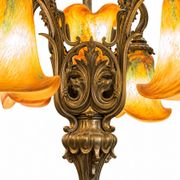 Large 8-light bronze chandelier, Art Nouveau, Nancy School – Around 1900
