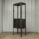 Vintage industrial dentist cabinet - metal glass cabinet