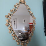 Miroir en metal doré 50x68cm