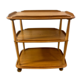 Desserte roulante Ercol en orme massif 1960