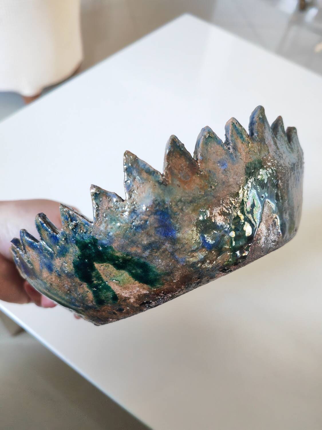 Empty raku pocket bowl