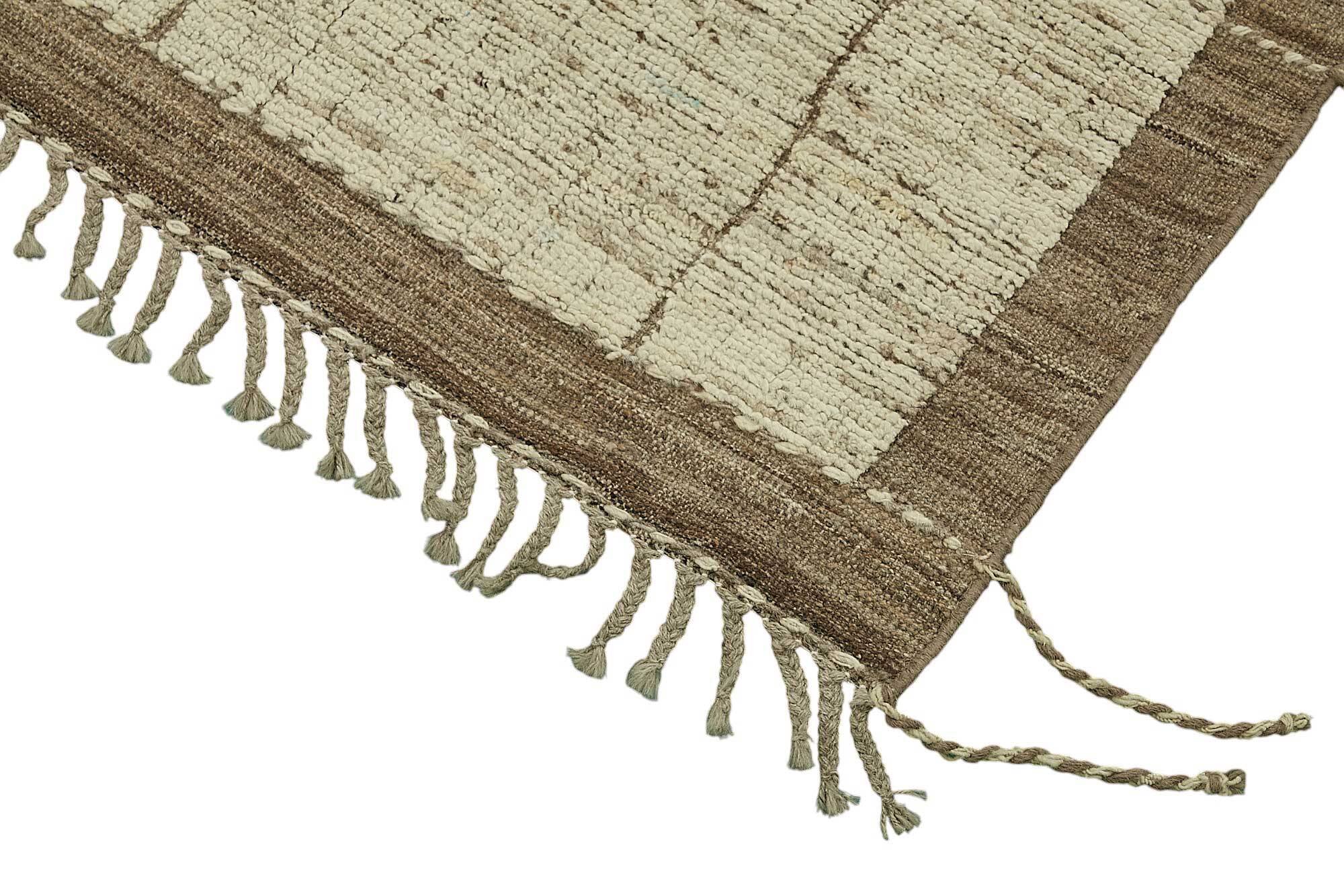 Handmade Turkish One of a Kind 216 cm x 308 cm Beige Wool Carpet