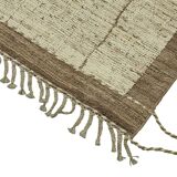 Handmade Turkish One of a Kind 216 cm x 308 cm Beige Wool Carpet