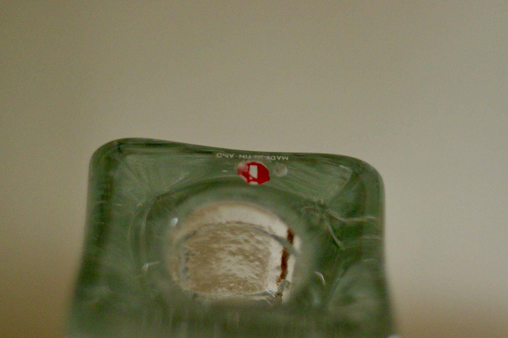 Pair Of Solid Glass Candlesticks "Arkipelago" From ittala Finland