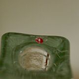 Pair Of Solid Glass Candlesticks "Arkipelago" From ittala Finland