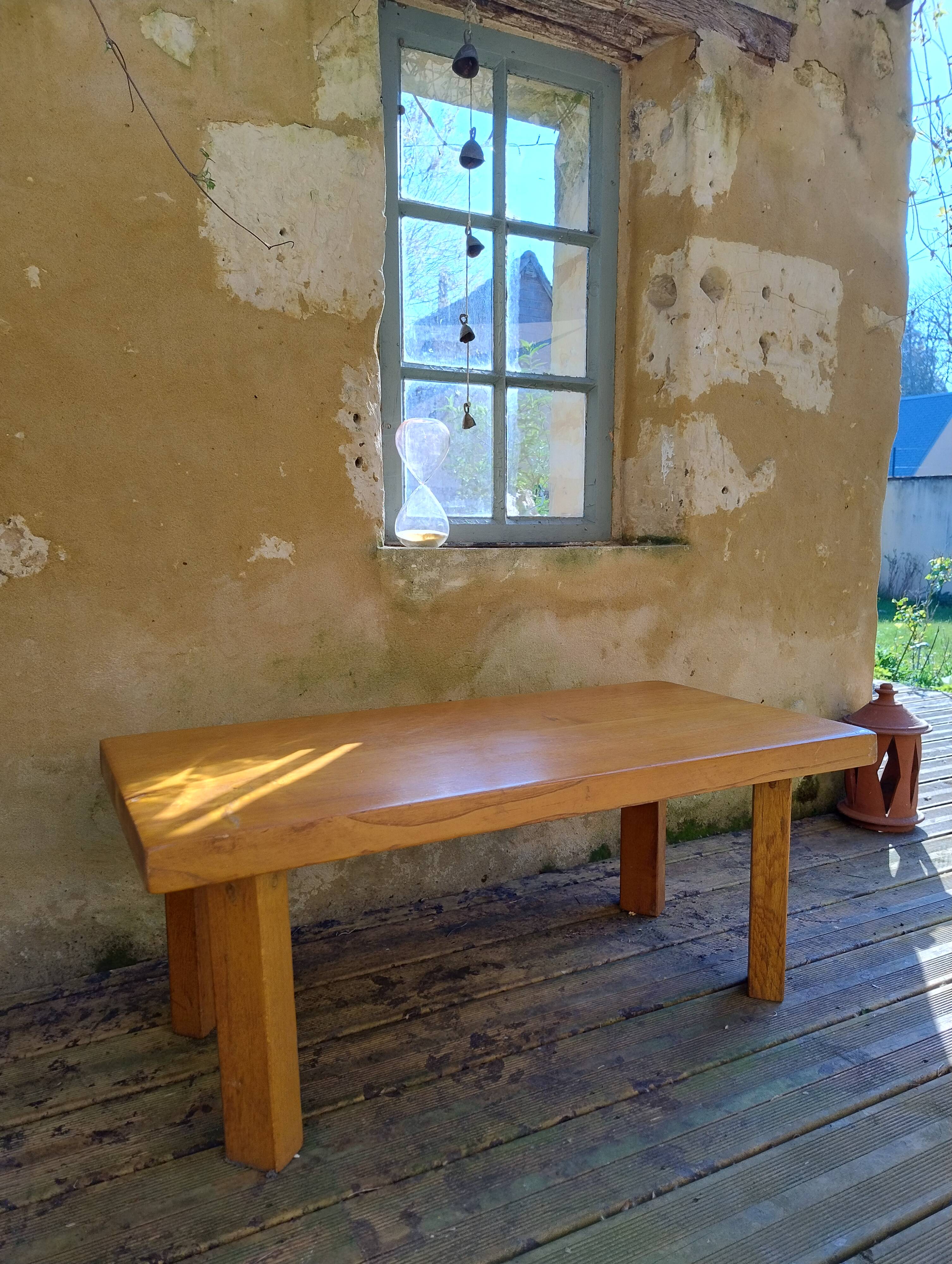 Vintage solid wood coffee table
