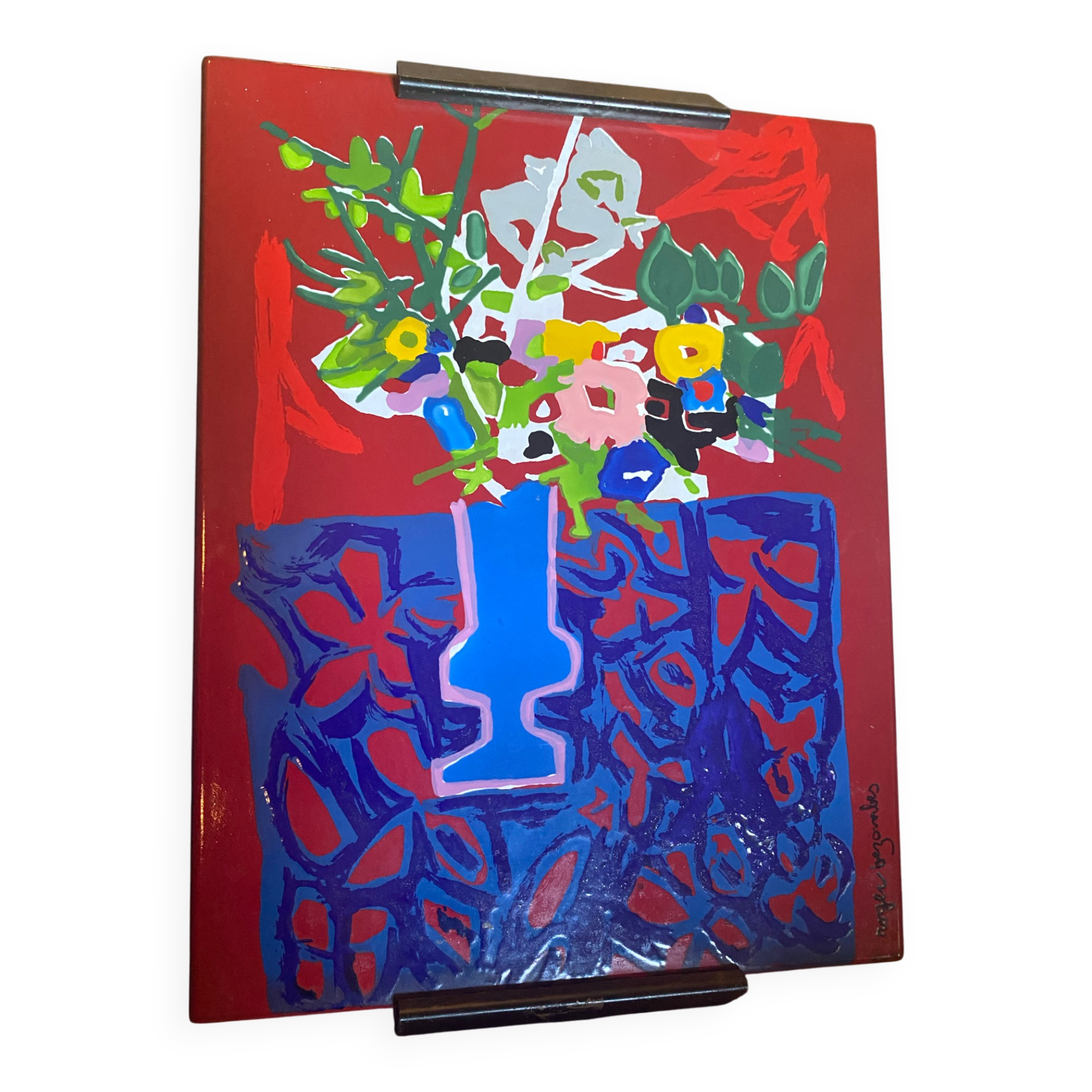 Enamelled plaque Roger Bezombes