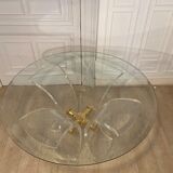 Table Lys en plexiglas et métal doré, 1970