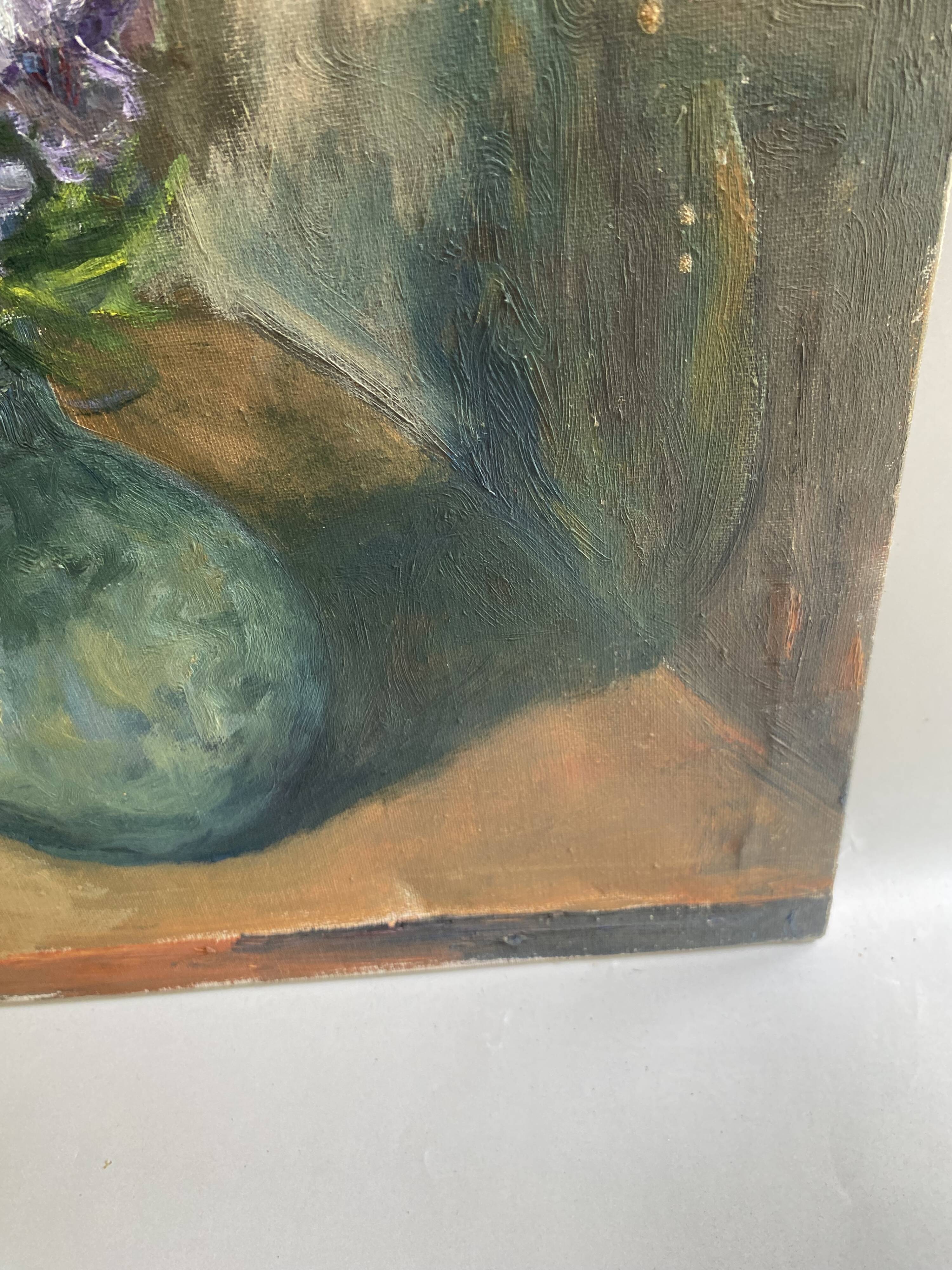 Oil on canvas still life "The Mimosa"