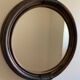 Round rattan mirror