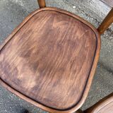 Pair of chairs bistro baumann curved wood
