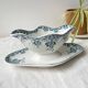 Vintage gravy boat Terre de fer French floral pattern