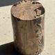 Brown and black petrified wood side table H35 D27 - 3333