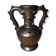 Iridescent black ceramic vase by François Caleca artisan Vallauris