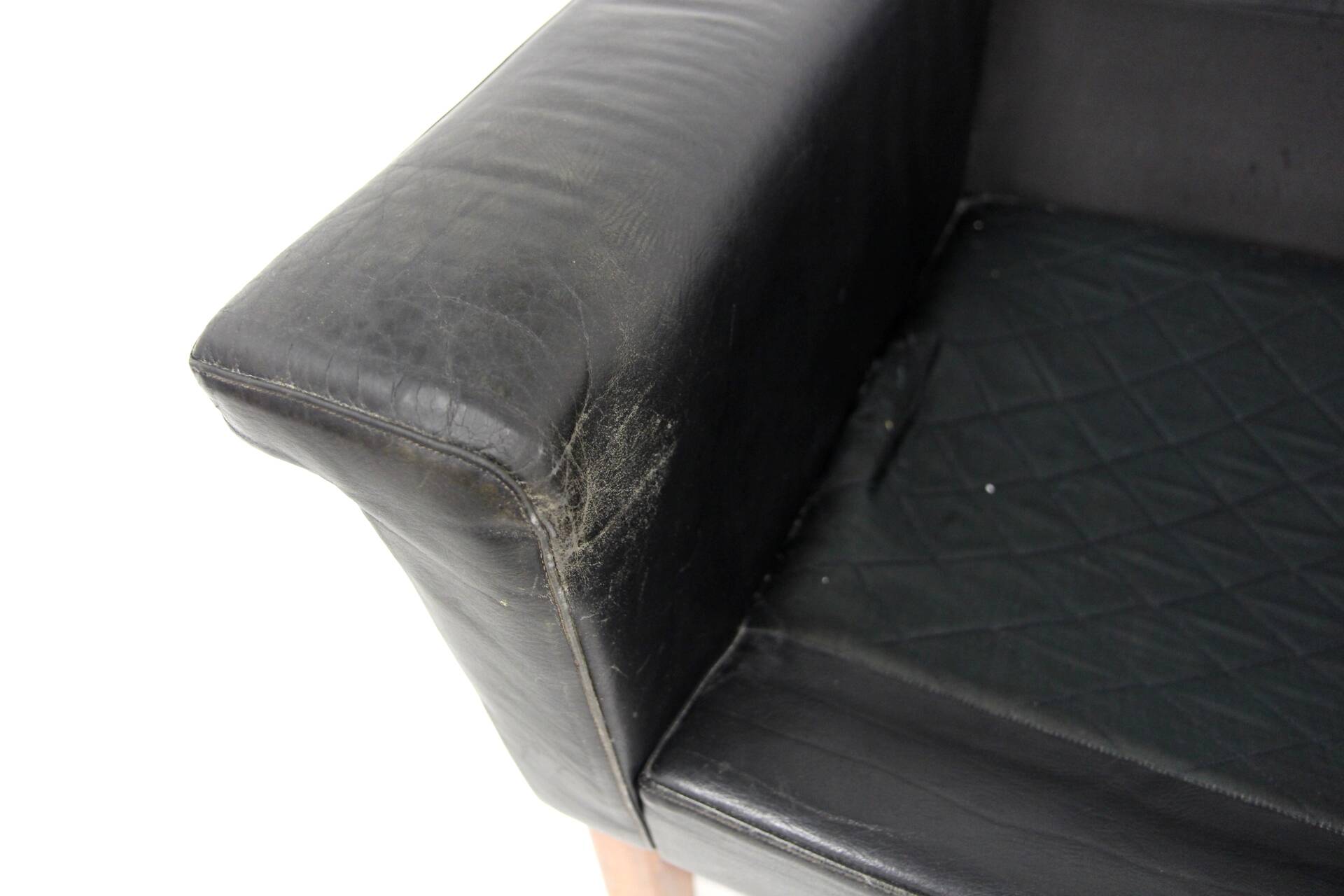 Fauteuil scandinave en cuir, Suède, 1960