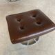 Vintage brown leather reclining lounge chair Ekornes Stressless & stool, 1960s