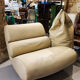 Armchair and footrest Comgule Roche Bobois leather