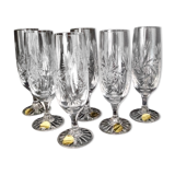 6 flutes in real crystal